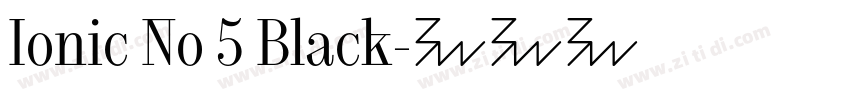 Ionic No 5 Black字体转换